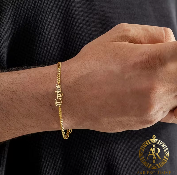 Brățară elegantă cu inițiale pentru bărbați