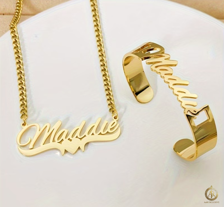 Set bijuterii premium pentru femei - Colier personalizat și brățară