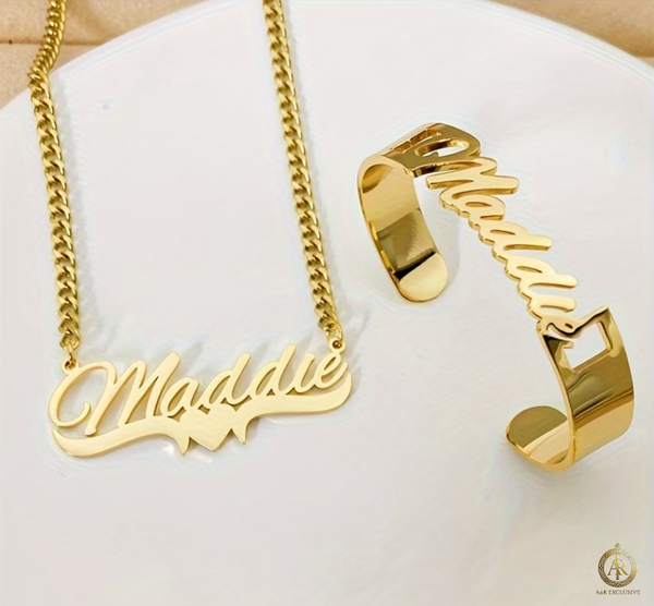 Set bijuterii premium pentru femei - Colier personalizat și brățară